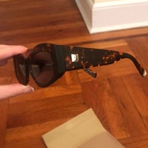 MaxMara tortoise sunglasses with case
